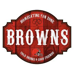 Cleveland Browns Sign Wood 12 Inch Homegating Tavern