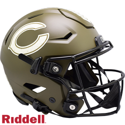 Chicago Bears Helmet Riddell Authentic Full Size SpeedFlex Style Salute To Service