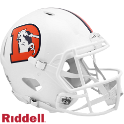 Denver Broncos Helmet Riddell Authentic Full Size Speed Style On-Field Alternate 2023 Snowcapped