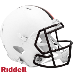 Cleveland Browns Helmet Riddell Authentic Full Size Speed Style On-Field Alternate 2023 White Out