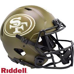 San Francisco 49ers Helmet Riddell Authentic Full Size Speed Style Salute To Service