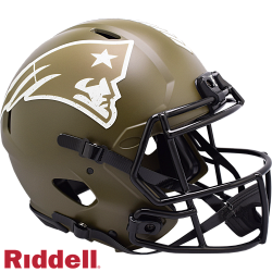 New England Patriots Helmet Riddell Authentic Full Size Speed Style Salute To Service