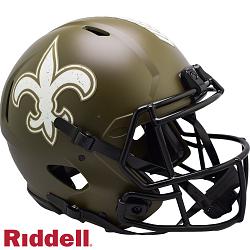 New Orleans Saints Helmet Riddell Authentic Full Size Speed Style Salute To Service