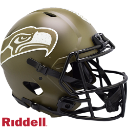 Seattle Seahawks Helmet Riddell Authentic Full Size Speed Style Salute To Service