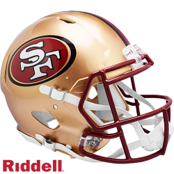 San Francisco 49ers Helmet Riddell Authentic Full Size Speed Style 1996-2008 T/B