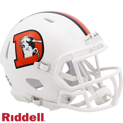 Denver Broncos Helmet Riddell Replica Mini Speed Style On-Field Alternate 2023 Snowcapped