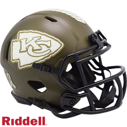 Kansas City Chiefs Helmet Riddell Replica Mini Speed Style Salute To Service