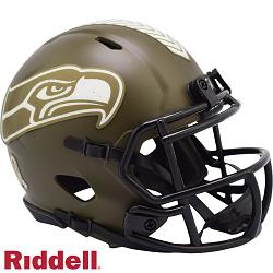 Seattle Seahawks Helmet Riddell Replica Mini Speed Style Salute To Service
