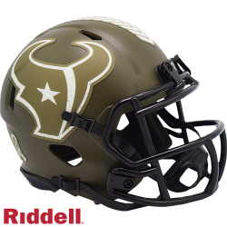 Houston Texans Helmet Riddell Replica Mini Speed Style Salute To Service