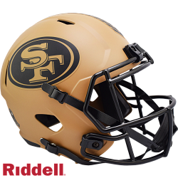San Francisco 49ers Helmet Riddell Replica Full Size Speed Style Salute To Service 2023