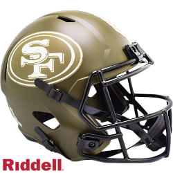 San Francisco 49ers Helmet Riddell Replica Full Size Speed Style Salute To Service