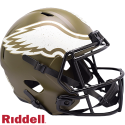 Philadelphia Eagles Helmet Riddell Replica Full Size Speed Style Salute To Service