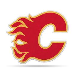 Calgary Flames Pennant Shape Cut Logo Design