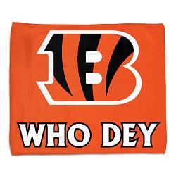 Cincinnati Bengals Towel 15x18 Rally Style Full Color