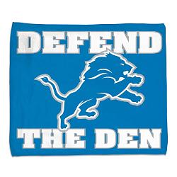 Detroit Lions Towel 15x18 Rally Style Full Color