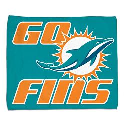 Miami Dolphins Towel 15x18 Rally Style Full Color