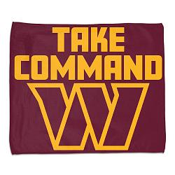 Washington Commanders Towel 15x18 Rally Style Full Color