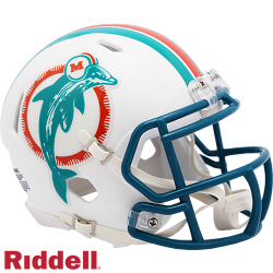 Miami Dolphins Helmet Riddell Replica Mini Speed Style 1980-1996 T/B