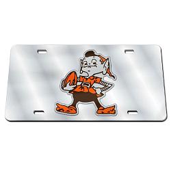 Cleveland Browns License Plate Acrylic Retro Silver