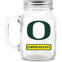 Oregon Ducks Mason Jar Glass With Lid