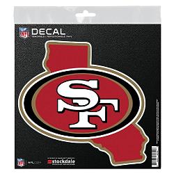 San Francisco 49ers Decal 6x6 All Surface State Shape