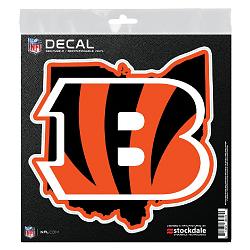 Cincinnati Bengals Decal 6x6 All Surface State Shape