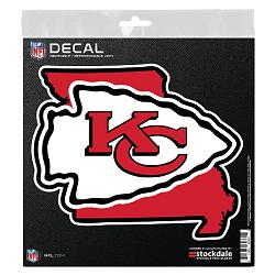 Kansas City Chiefs Decal 6x6 All Surface State Shape