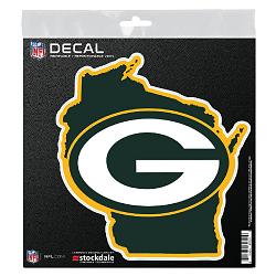 Green Bay Packers Decal 6x6 All Surface State Shape