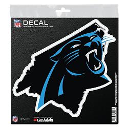 Carolina Panthers Decal 6x6 All Surface State Shape