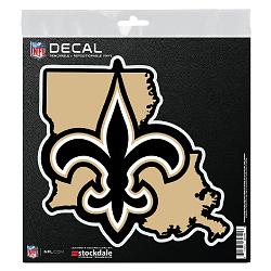 New Orleans Saints Decal 6x6 All Surface State Shape