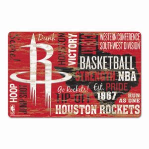Houston Rockets Sign 11x17 Wood Wordage