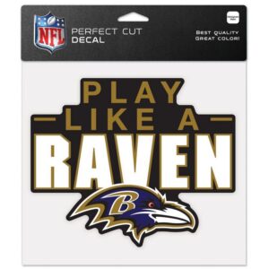 Baltimore Ravens Decal 8x8 Perfect Cut Color Slogan
