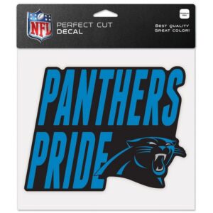 Carolina Panthers Decal 8x8 Perfect Cut Color Slogan