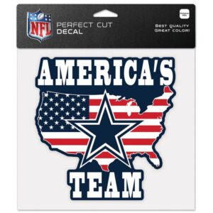 Dallas Cowboys Decal 8x8 Perfect Cut Color Slogan