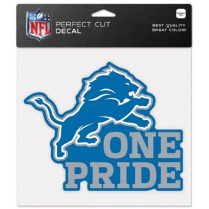 Detroit Lions Decal 8x8 Perfect Cut Color Slogan