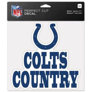 Indianapolis Colts Decal 8x8 Perfect Cut Color Slogan