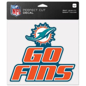 Miami Dolphins Decal 8x8 Perfect Cut Color Slogan