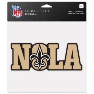 New Orleans Saints Decal 8x8 Perfect Cut Color Slogan