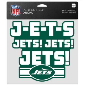 New York Jets Decal 8x8 Perfect Cut Color Slogan