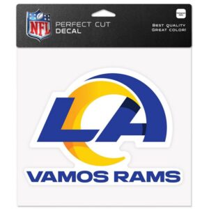 Los Angeles Rams Decal 8x8 Perfect Cut Color Slogan