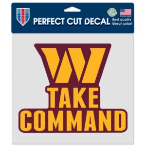 Washington Commanders Decal 8x8 Perfect Cut Color Slogan