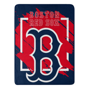 Boston Red Sox Blanket 46x60 Micro Raschel Dimensional Design Rolled