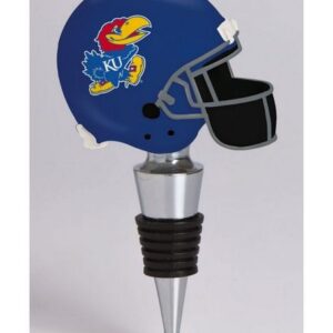 Kansas Jayhawks Wine Bottle Stopper Football Helmet CO