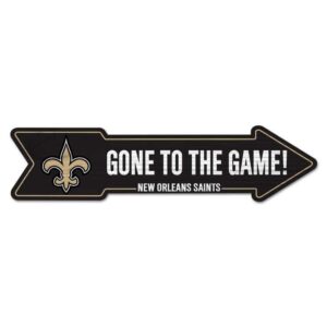 New Orleans Saints Sign 6x24 Wood Arrow