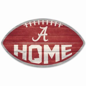 Alabama Crimson Tide Sign Wood Football Shape