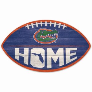 Florida Gators Sign Wood Football Shape