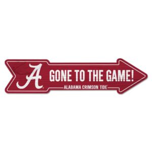 Alabama Crimson Tide Sign 6x24 Wood Arrow