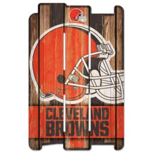 Cleveland Browns Sign 11x17 Wood Fence Style