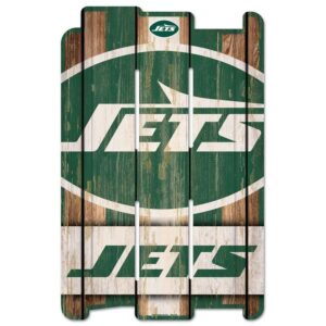 New York Jets Sign 11x17 Wood Fence Style