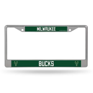 Milwaukee Bucks License Plate Frame Chrome Printed Insert